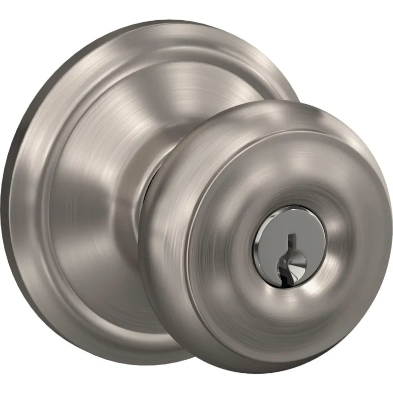 Schlage F51VGEO619 Georgian Satin Nickel Entry Door Knob