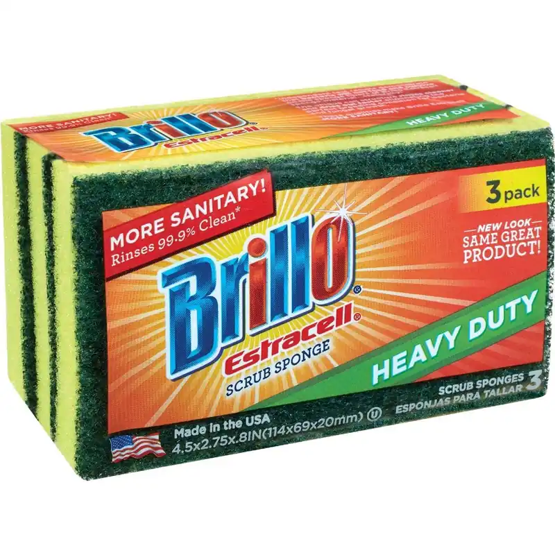 Brillo 21031 Estracell Heavy Duty Sponge 4.5 x 2.75 (3-Count)