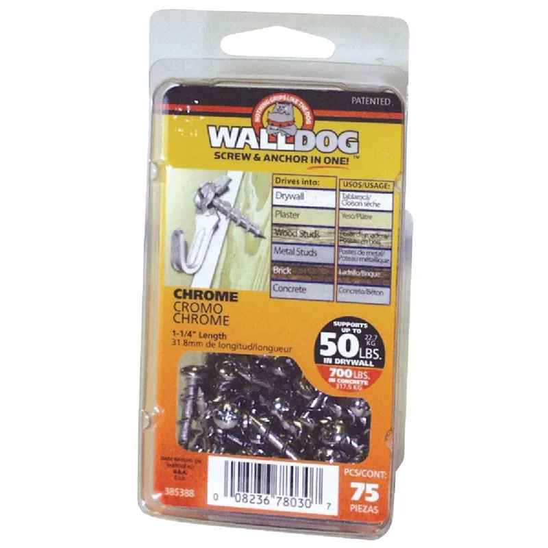 Hillman 377632 Borefast 1-1/2 In. White Anchor & Screw in One (75-Count)