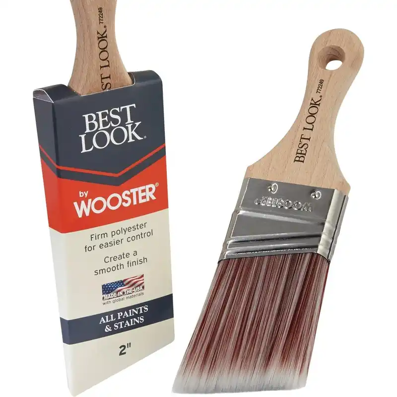 Best Look D4023-2 Angle Sash Short Handle Paint Brush