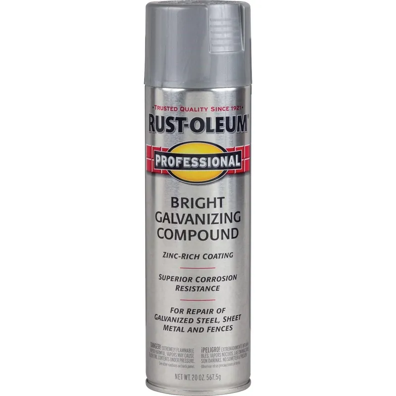 Rust-Oleum 7584838 Professional 20 Oz. Flat Galvanizing Compound Spray Paint