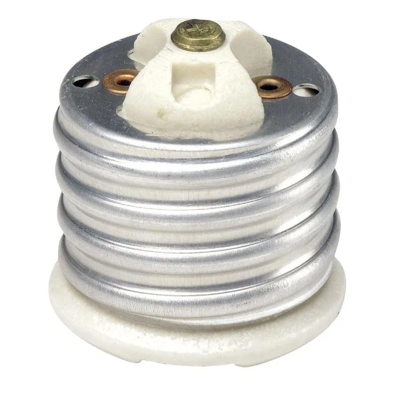 Leviton 000-08681 Mogul to Medium Base 660W White Porcelain Socket Reducer