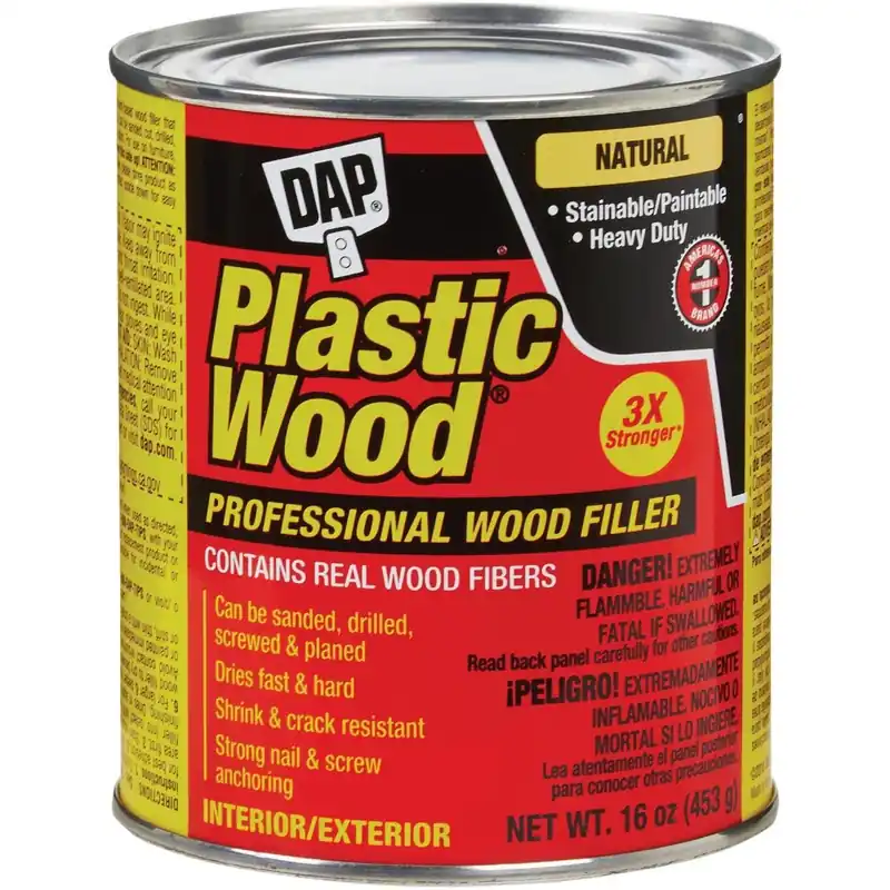 DAP 21506 Plastic Wood 16 Oz Natural Solvent Professional Wood Filler