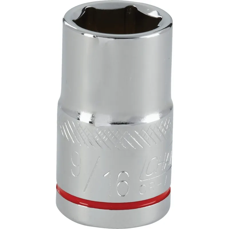 Channellock 302762 1/2 In. Drive 9/16 In. 6-Point Shallow Standard Socket