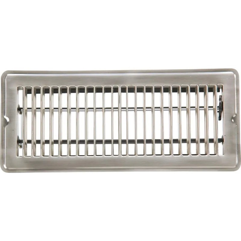 Home Impressions 1FL0410SN-NH 4 In. x 10 In. Satin Nickel Steel Floor Register
