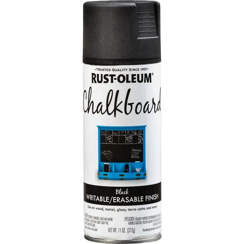Rust-Oleum 301438 Black Erasable Chalkboard Spray Finish