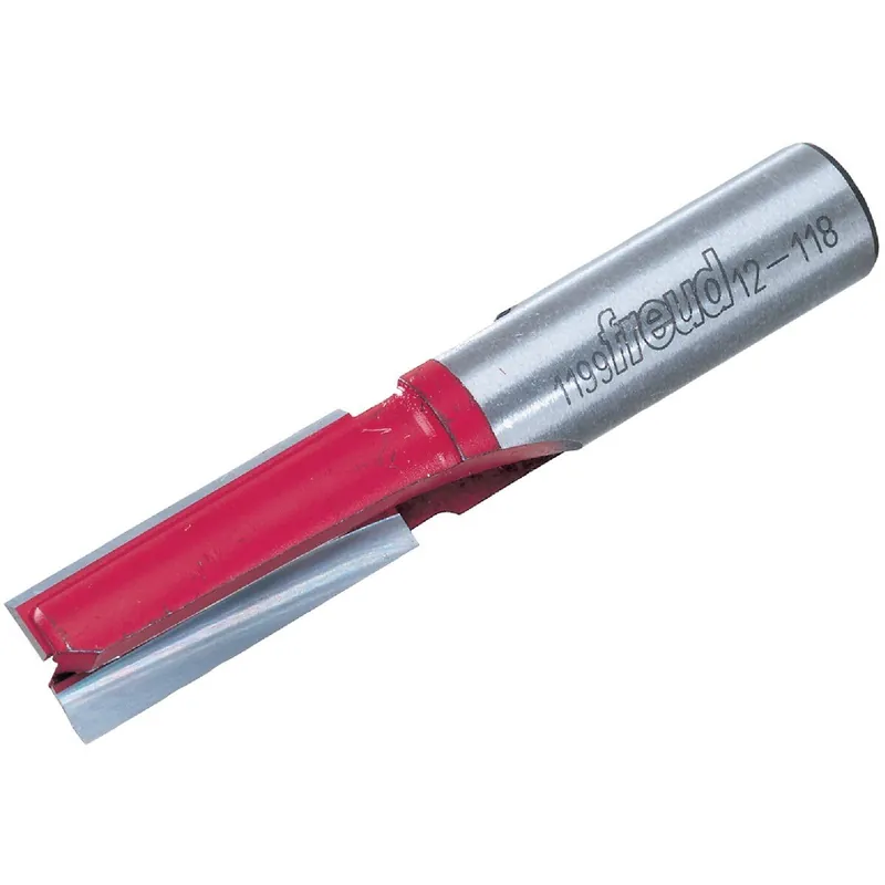 Freud 12-118 Carbide Tip 1/2 In. Double Flute Straight Bit