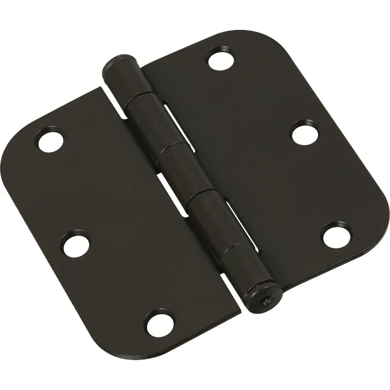 National N830197 3-1/2 In. x 5/8 In. Radius Oil Rubbed Bronze Door Hinge