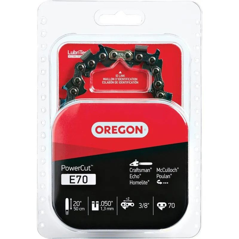 Oregon Cutting E70 Chainsaw Chain PowerCut 20 In. Replacement MPN E70