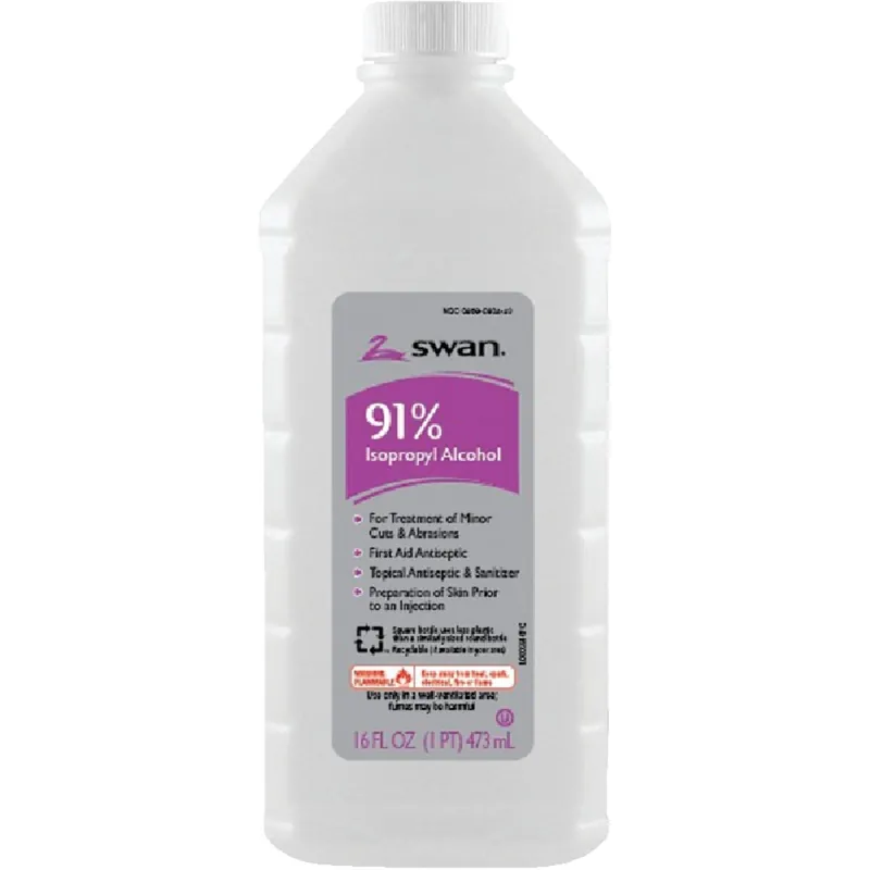 Swan 1000032198 Rubbing Alcohol 91% 16 Oz.