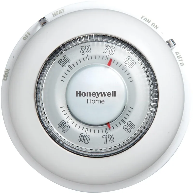 Honeywell CT87N1001/E1 Home Heat or Cool Off White Round Wall Thermostat