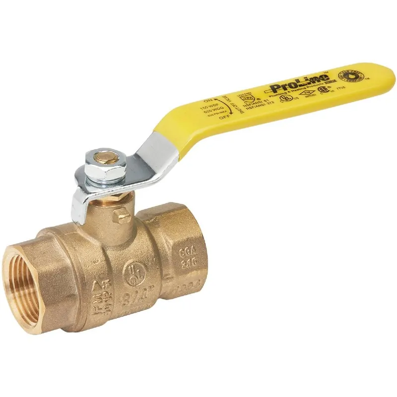 ProLine 107-825NL 1 In. FIP Brass Full Port Ball Valve
