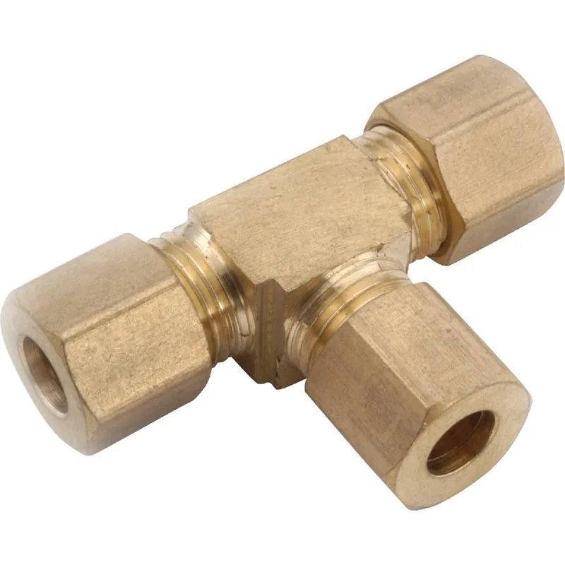 Anderson Metals 750064-08 1/2 In. Compression Brass Tee