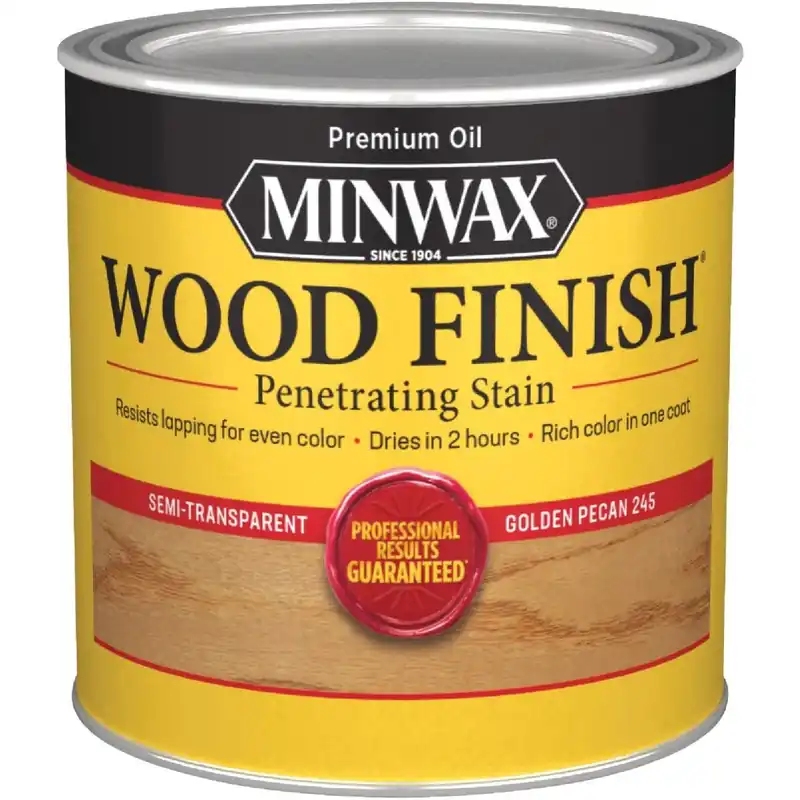 Minwax 224504444 Wood Finish Penetrating Stain Golden Pecan 1/2 Pt.