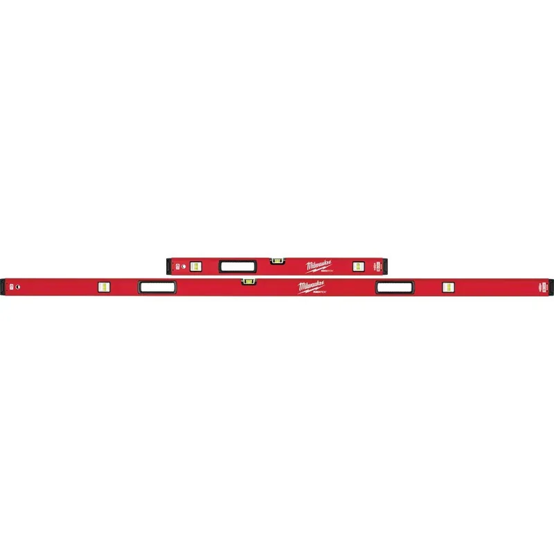 Milwaukee MLBXJBM Redstick 78 In. and 32 In. Aluminum Magnetic Box Level Set