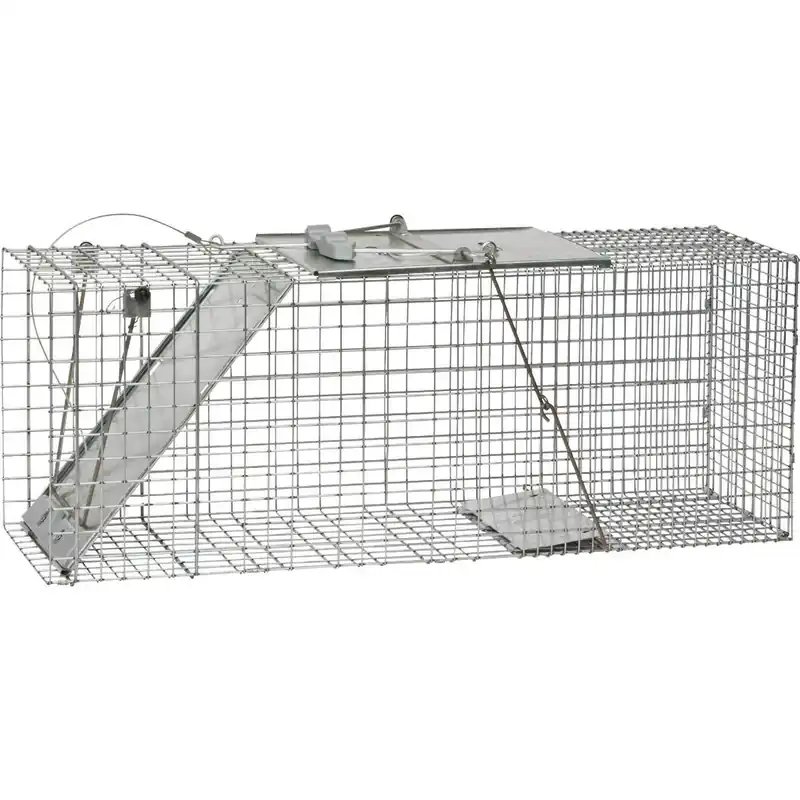 Havahart 1085 Easy Set Galvanized Steel 32 In. Live Raccoon Trap