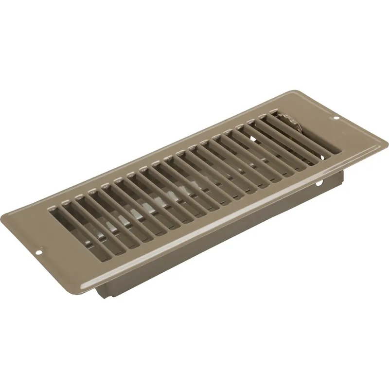 US Hardware V-057IB United States Hardware 4 In. x 10 In. x 1-5/16 In. Brown Steel Floor Register