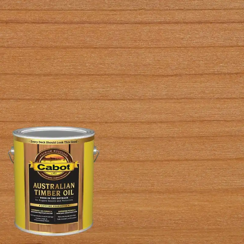 Cabot 140.0003458.007 Australian Timber Oil Translucent Exterior Oil Finish Honey Teak 1 Gal.