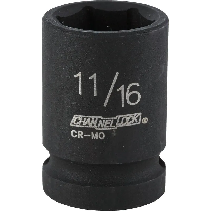 Channellock 313181 1/2 In. Drive 11/16 In. 6-Point Shallow Standard Impact Socket