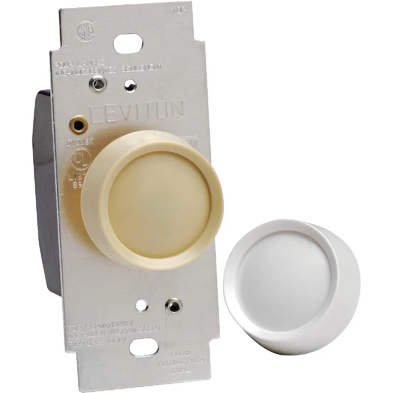 Leviton C26-RNL06-0TW Universal Turn On-Off Rotary Dimmer Switch