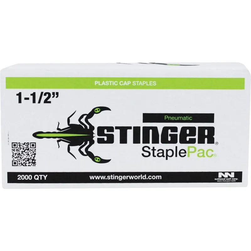 Stinger 0136094 StaplePac 18-Gauge 7/16 In. x 1-1/2 In. Caps & Staples (2000 Ct.)
