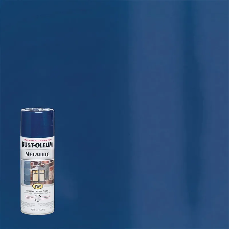 Rust-Oleum 7251830 Metallic Satin Spray Paint 11 Oz Cobalt Blue