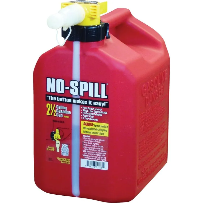 No-Spill 1405 Plastic Gasoline Fuel Can Power Each