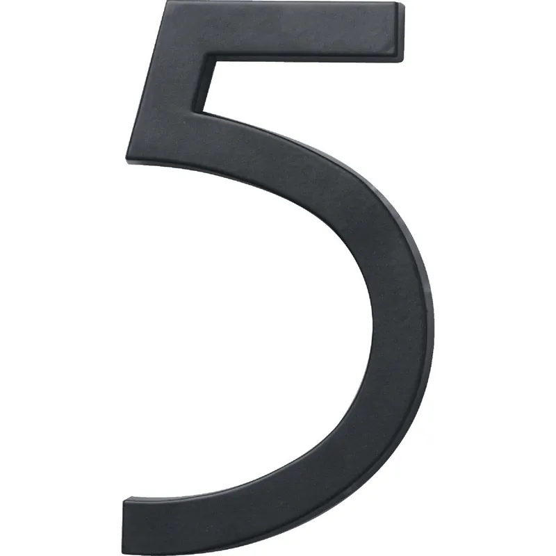 Hy-Ko FM-6/5 Hy-Ko Architectural Series 6 In. Satin Black House Number Five