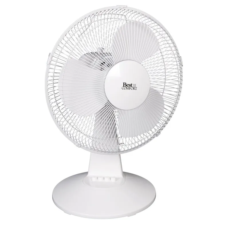 Best Comfort TF30 12 In. 3-Speed White Oscillating Table Fan