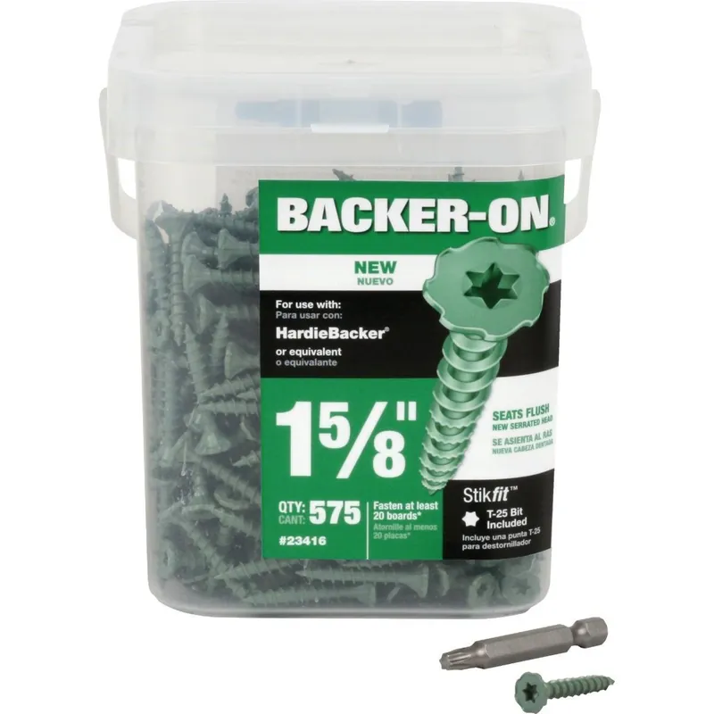 Buildex 23416 Backer-On #9 x 1-5/8 In. Cement Board Screw (575 Ct.)