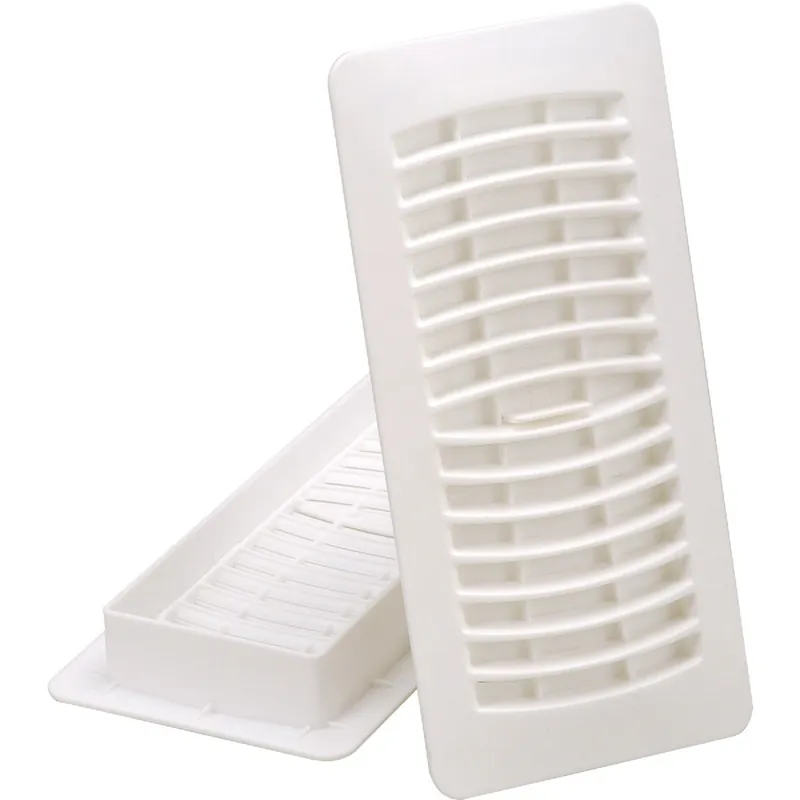 Imperial RG1292 White Plastic Louvered Floor Register 4 In. x 10 In.