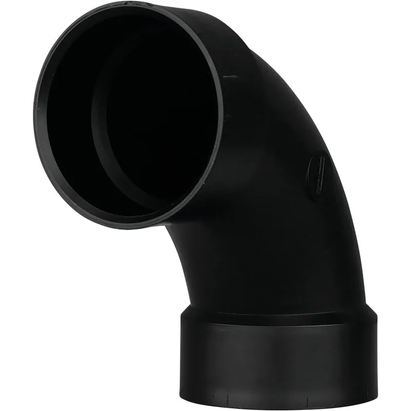 Charlotte Pipe ABS003041000HA 3 In. Hub x Hub 90 Deg. Long Sweep ABS Elbow (1/4 Bend)