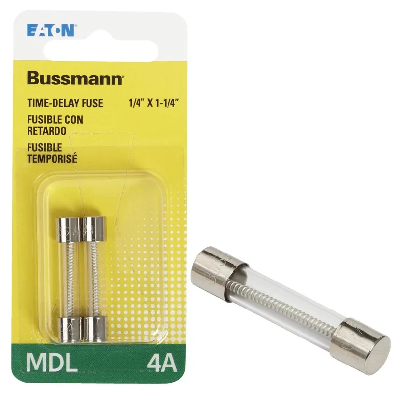 Bussmann BP/MDL-4 4A MDL Glass Tube Electronic Fuse (2-Pack)