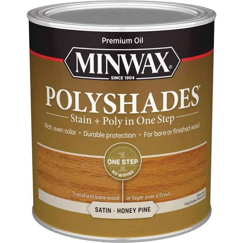 Minwax 61310444 Polyshades 1 Qt. Satin Stain & Finish Polyurethane In 1-Step Replacement MPN