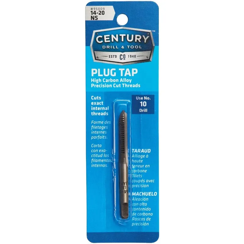 Century Drill Tool 95009 14-20 Carbon Steel National Standard Tap-Plug