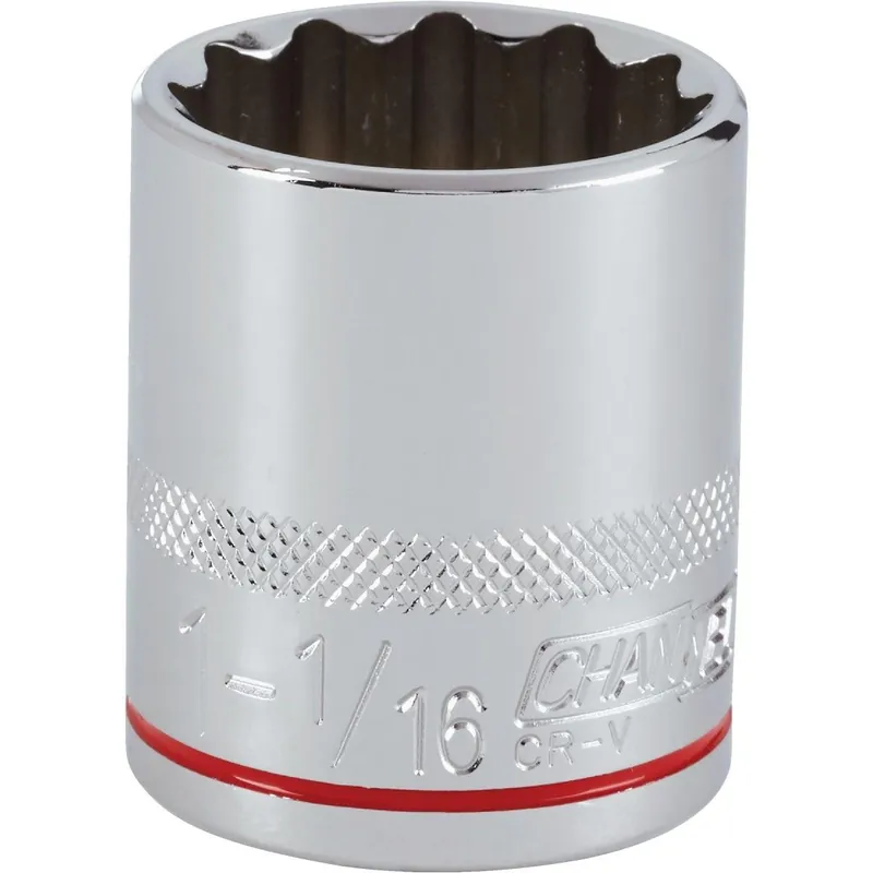 Channellock 333182 1/2 In. Drive 1-1/16 In. 12-Point Shallow Standard Socket