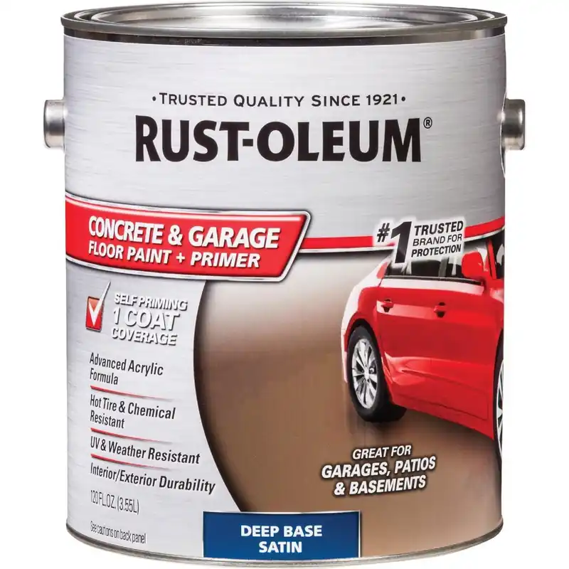 Rust-Oleum 319550 Concrete & Garage Floor Paint & Primer 1 Gal Deep Base