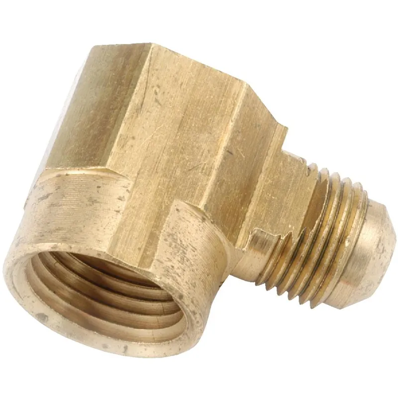 Anderson Metals 754050-0812 1/2 In. x 3/4 In. Female 90 Deg. Flare Brass Elbow (1/4 Bend)