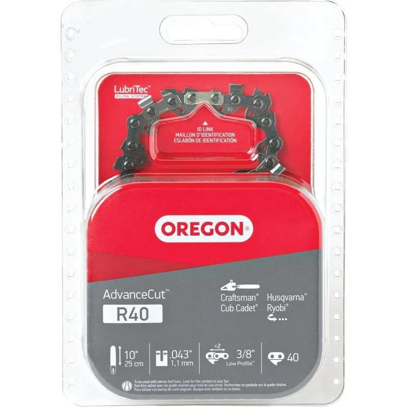 Oregon Cutting R40 Oregon AdvanceCut LubriTec 10 In 3/8 In Low Profile 40 Link Chainsaw Chain