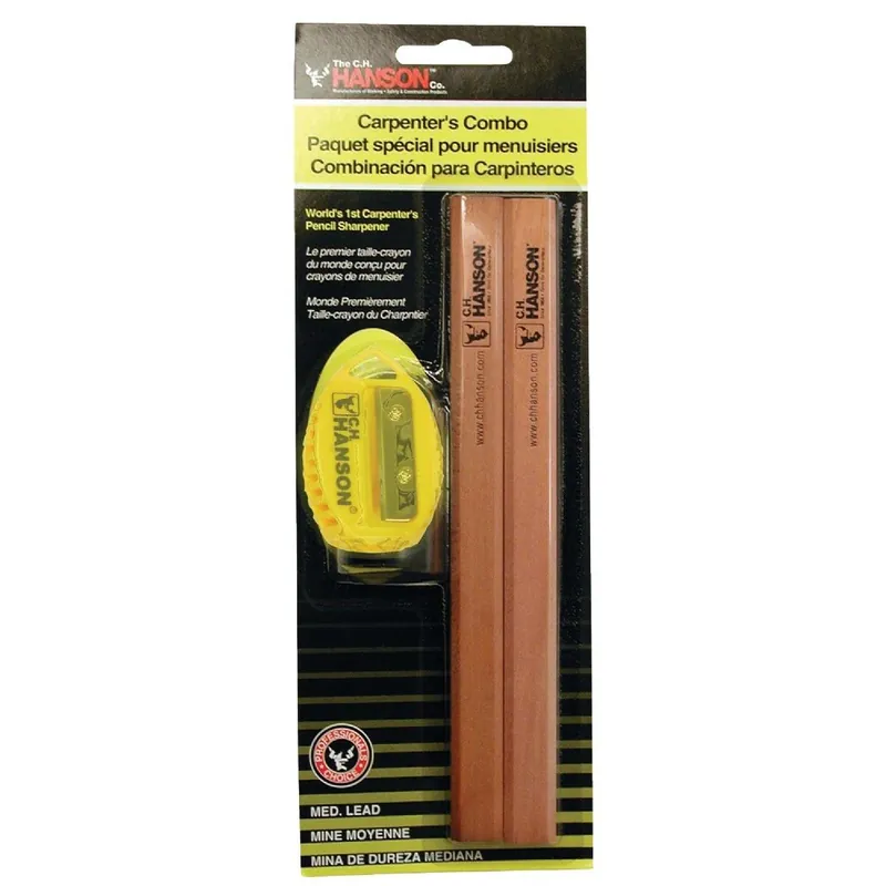 C.H. Hanson 10216 Medium Carpenter Pencil and Sharpener