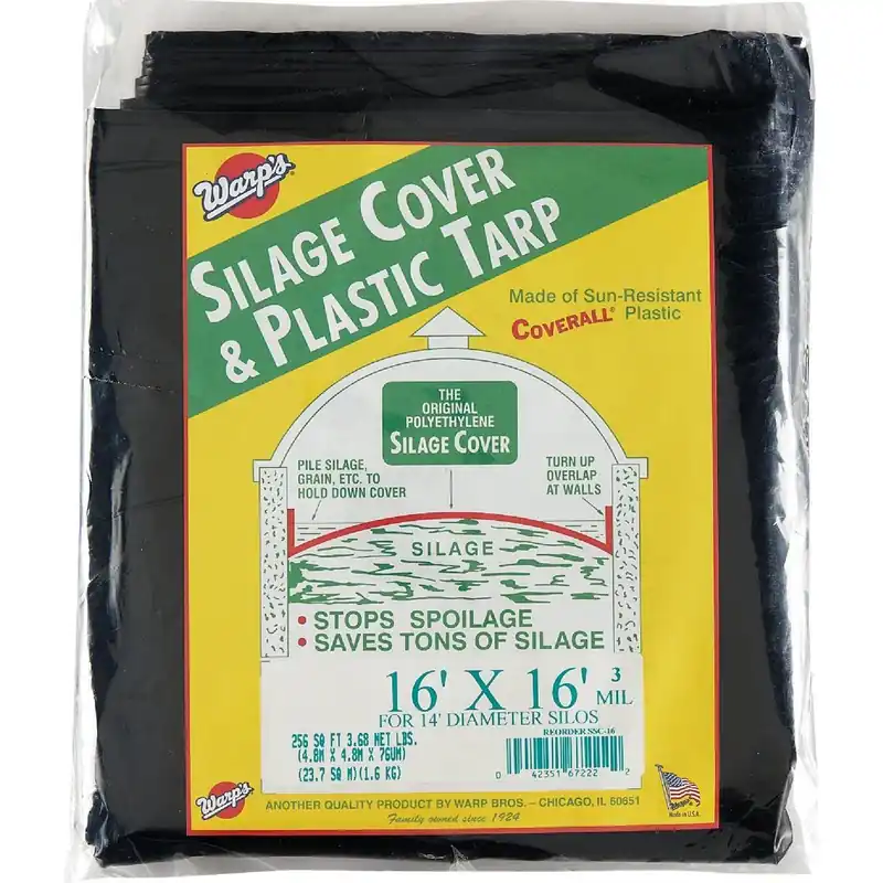Warp's SSC-16 Coverall Polyethylene 16 Ft X 16 Ft Silage Cover