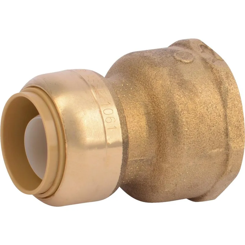 SharkBite U086LFA 3/4 In. x 1 In. Push-to-Connect Brass Water Softener Adapter