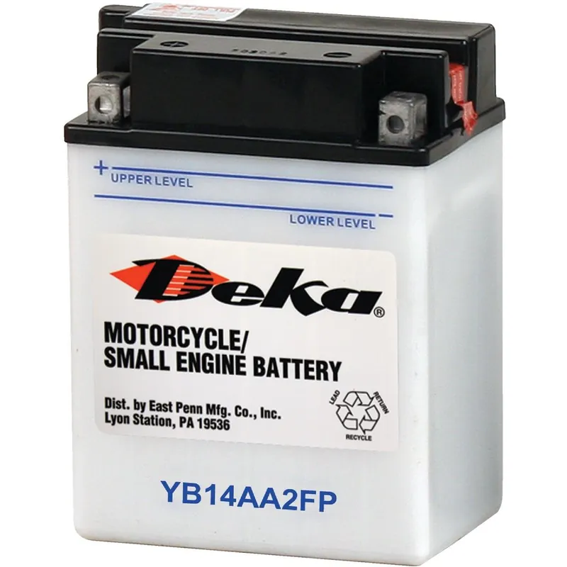 Deka YB14AA2FP 12-Volt 190 CCA Powersport Battery Left Front Positive Terminal