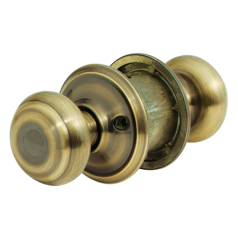 Schlage F10VGEO609 Georgian Antique Brass Hall & Closet Door Knob