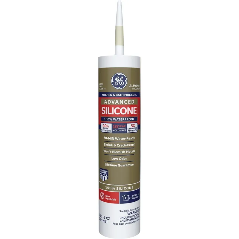 GE 2816707 Advanced Silicone 2 Kitchen & Bath Sealant Almond 10.1oz