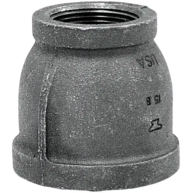 Anvil 8700134755 2 In. x 1-1/2 In. Malleable Black Iron Reducing Coupling