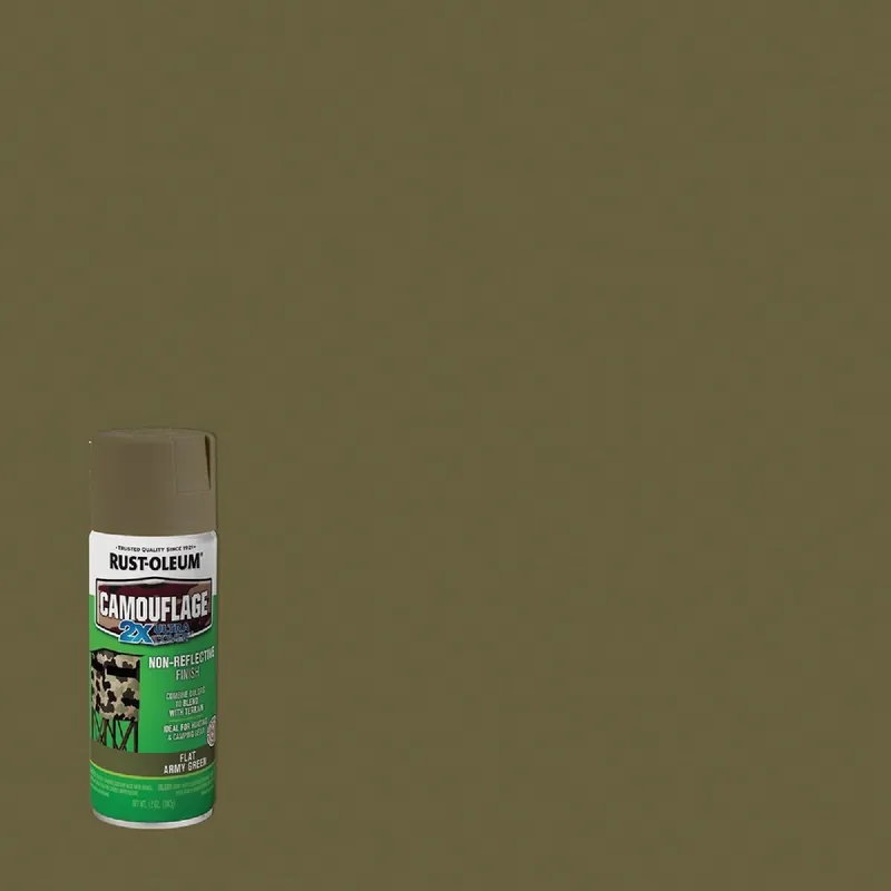 Rust-Oleum 279176 Camouflage 2X Ultra Cover 12 Oz. Flat Spray Paint Army Green