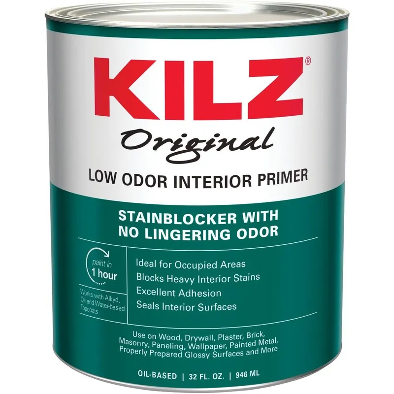 KILZ 10042 Kilz Original Low Odor Oil-Based Interior Primer Sealer Stainblocker White 1 Qt.