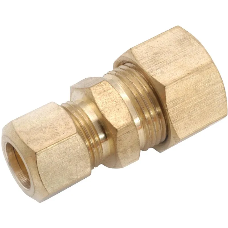 Anderson Metals 750082-1008 5/8 In. x 1/2 In. Brass Low Lead Compression Union