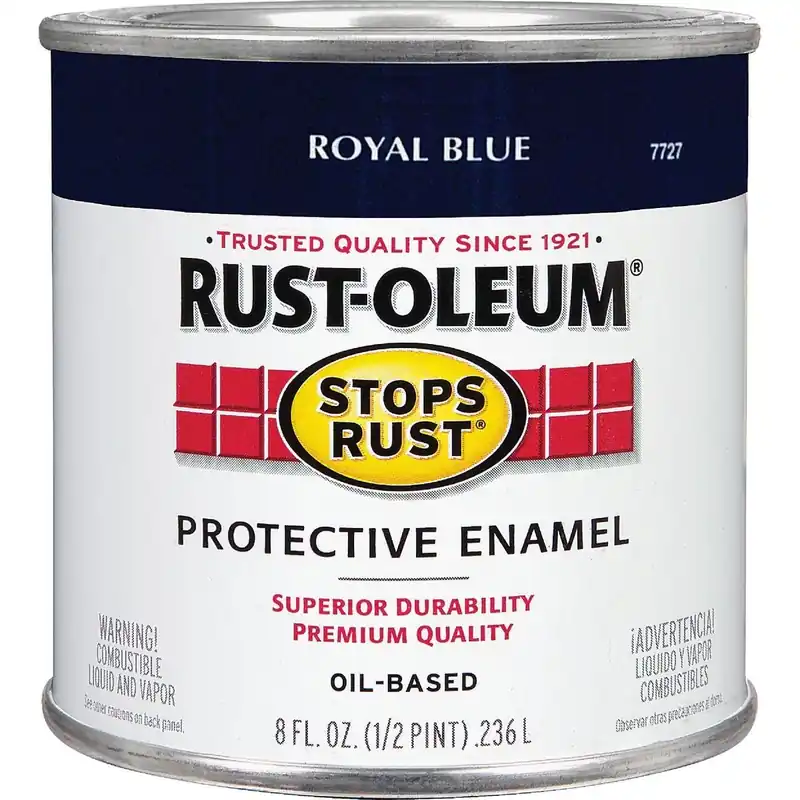 Rust-Oleum 7727730 Stops Rust Oil Based Gloss Protective Rust Control Enamel Royal Blue 1/2 Pt. Replacement MPN